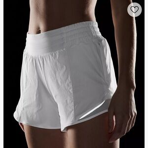 Lululemon Athletica White Hotty Hot LR Shorts  4” Lined